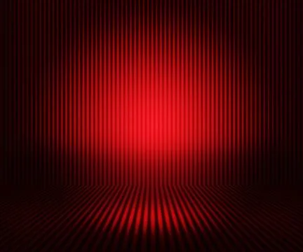 Red room spotlight backdrop Stock Illustration