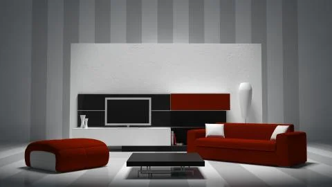 Red Room Static Stock Illustration