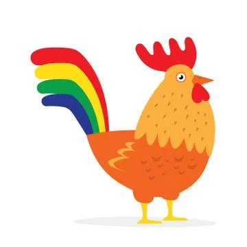 Red rooster figure Stock Illustration