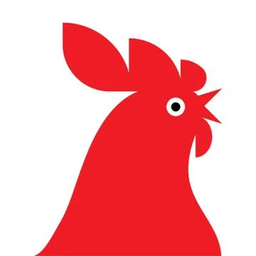 Red rooster Mascot Illustrazione stock