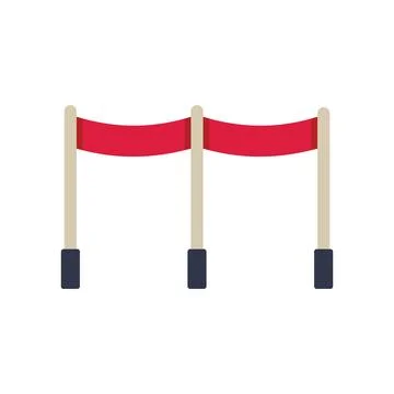 Red rope barrier limiting access for vip guests only 스톡 일러스트
