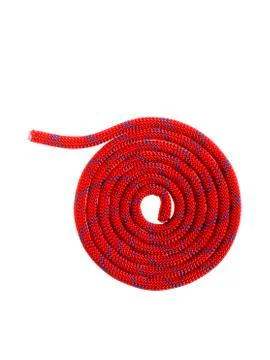 Red rope in a circular pattern Stock Photos