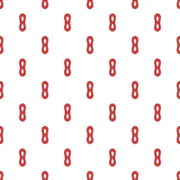 Red rope pattern, cartoon style Illustrazione stock