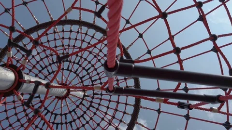 Red ropes web Stock Footage 108845723