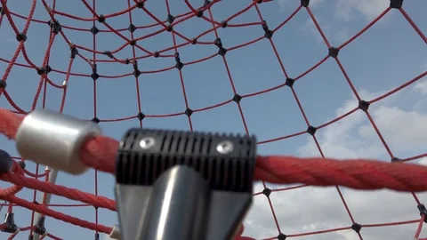 Red ropes web Stock Footage 108847554