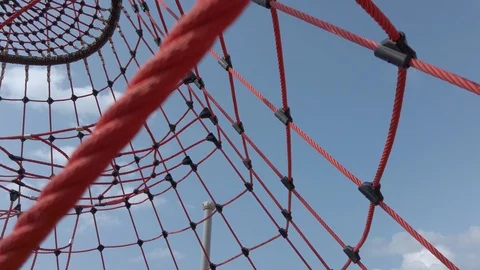 Red ropes web Stock Footage 108849992