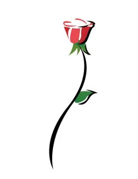 Red Rose Abstract Stock Illustration
