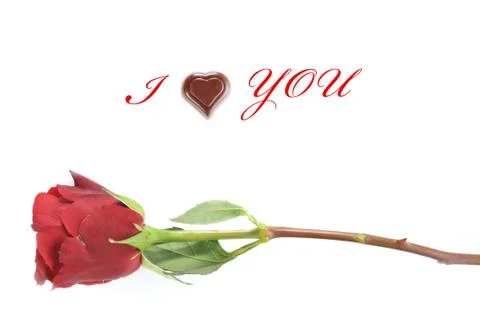 Red rose and chocolate Stock Illustration
