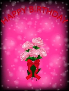 Red rose on the bottom of red background Stock Illustration