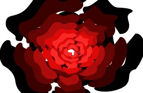 Red rose (close up) Illustrazione stock