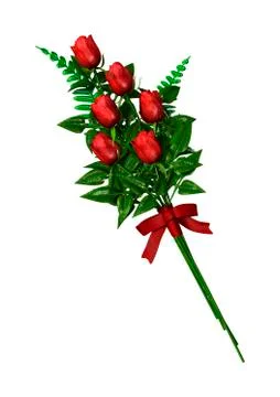 Red Rose Floewers Stock Illustration