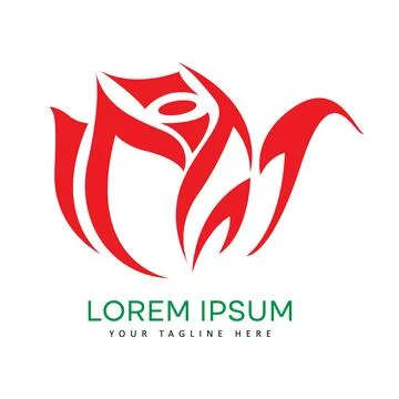 Red rose flower vector Stock Illustration