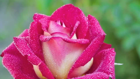 Red rose on a green background Stock Footage 148860076