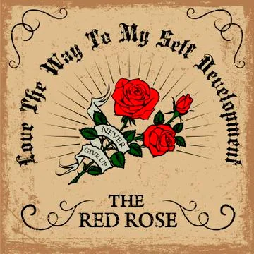 The red rose Stock Illustration