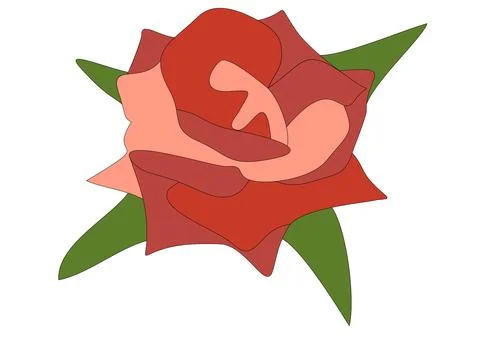 Red rose illustration Stock Illustration