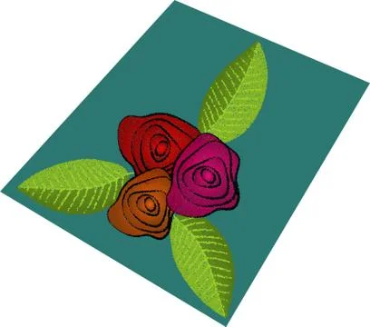 Red rose with leaves. Vector illustration eps 10. Stock Illustration