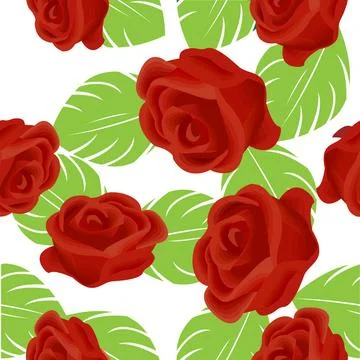 Red rose pattern Abeautiful seamless background with roses Copyright: xZoo... Stockfoto's