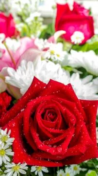 Red rose pattern close up.. Stock Photos