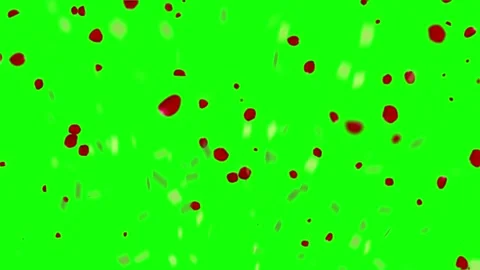 Red rose petals falling and swirling against a vibrant green screen background Stock-Footage 339257353