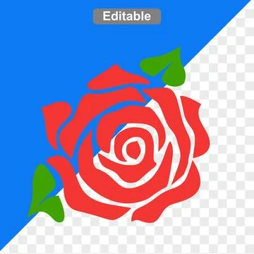 Red rose petals Stock Illustration