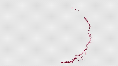Red Rose Petals Slow Flow Circle Stock Footage 236358563