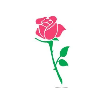 Red roses hand drawn Stock Illustration
