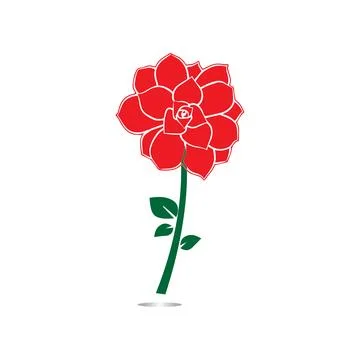 Red roses hand drawn Stock Illustration
