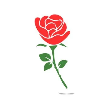 Red roses hand drawn Stock Illustration