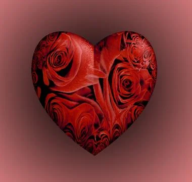 Red roses heart Stock Illustration
