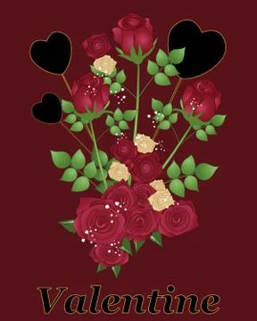 Red roses Illustrazione stock