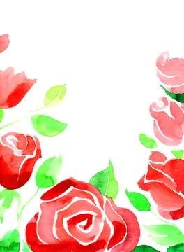 Red roses Illustrazione stock