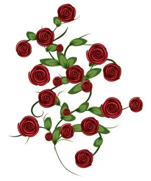 Red roses ornament イラスト素材