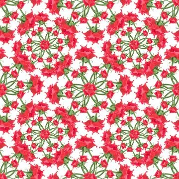 Red Roses Seamless Pattern Digital photo collage and manipulation techniqu... Stock Photos