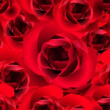 Red roses vector seamless pattern イラスト素材