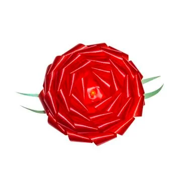 Red rosette gift bow Stock Photos