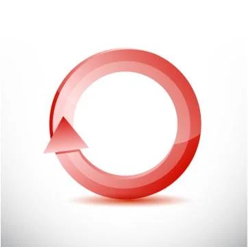 Red rotating cycle illustration design Stockillustratie