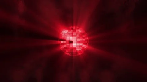 Red Rotating Disco Ball Stock Footage 85191940