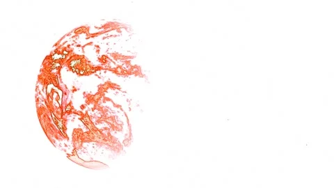 Red Rotating Hemisphere on White Background 库存影片 133304199