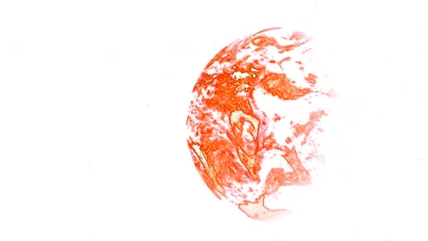 Red Rotating Hemisphere on White Background A Stock Footage 133569421