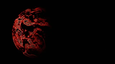 Red Rotating Planet Stock Footage 131332830