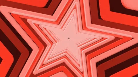 Red Rotating Star Tunnel Stock Footage 100039289