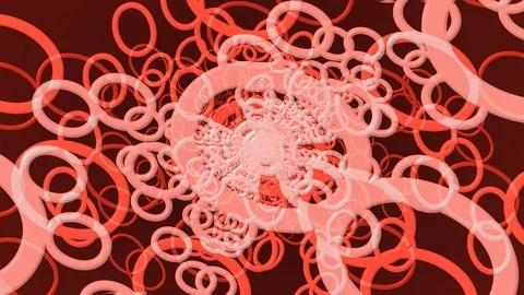 Red Rotation Lots of Circle Stock Footage 100458263