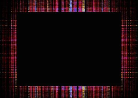 Red rough lines frame Thin red faded rough lines frame with black copy spa... Stock Photos