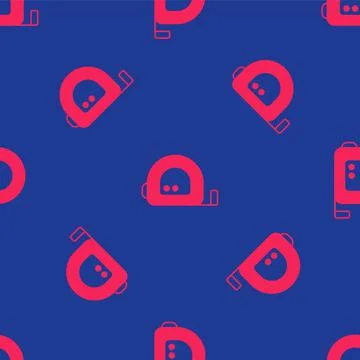 Red Roulette construction icon isolated seamless pattern on blue background Illustrazione stock