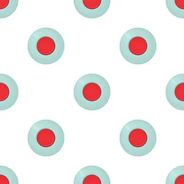 Red round button pattern seamless vector Illustrazione stock