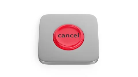 Red round cancel button Stock Footage 326202252