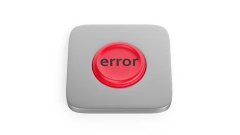 Red round error button Stock Footage 331258015