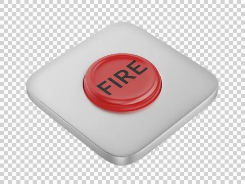 Red round fire button Stock Illustration