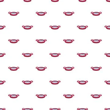 Red round fruit slicer tool pattern イラスト素材