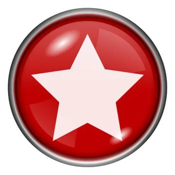 Red round glossy icon Stockillustratie
